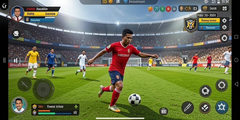 Tangkapan layar dari gameplay <strong>3446</strong> dengan aksi seru di lapangan.