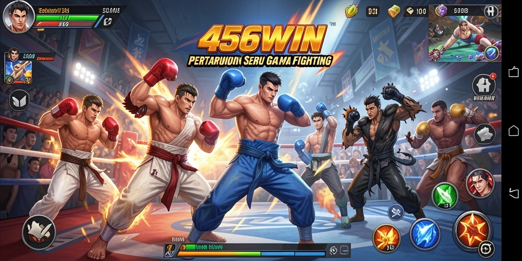 Tampilan gameplay seru dalam pertarungan 456WIN dengan aksi mendebarkan.