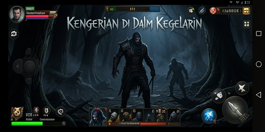 Screenshot utama 888R menunjukkan suasana Horror yang mencekam dan gelap.
