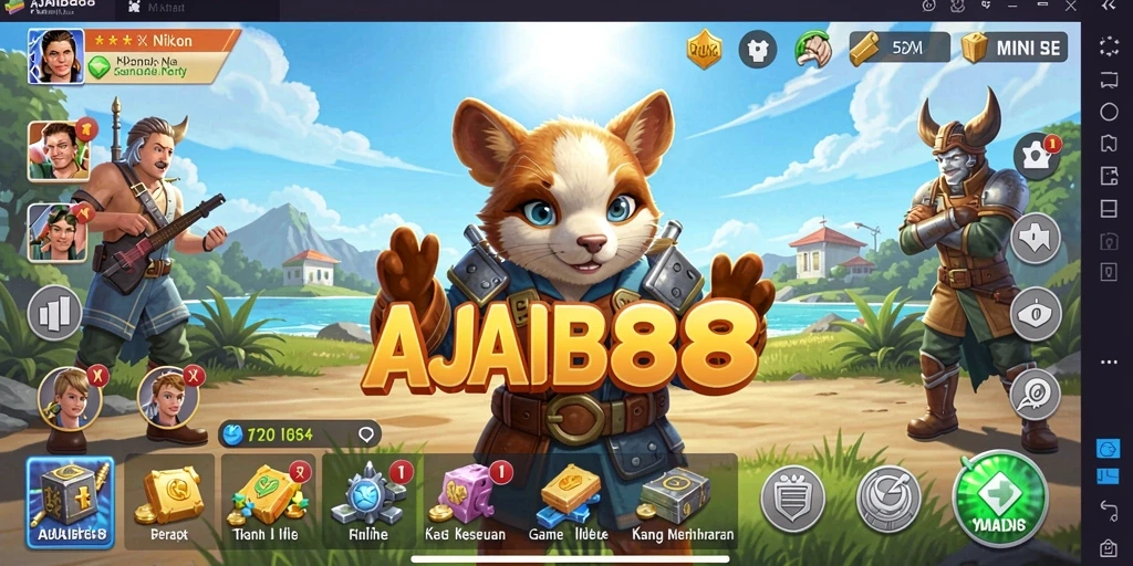 Tampilan gameplay AJAIB88 yang menarik dalam mode Idle.