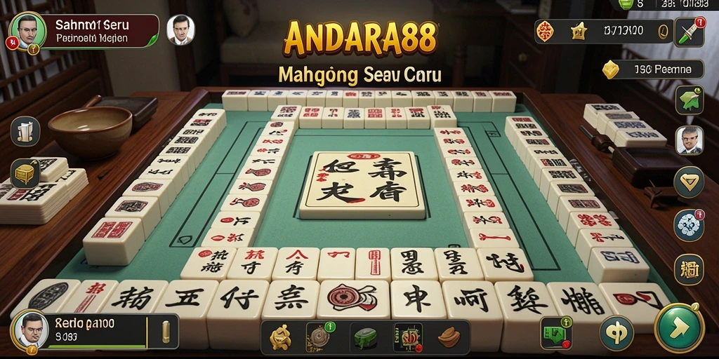 Tampilan gameplay menarik dari ANDARA88 saat bermain Mahjong.