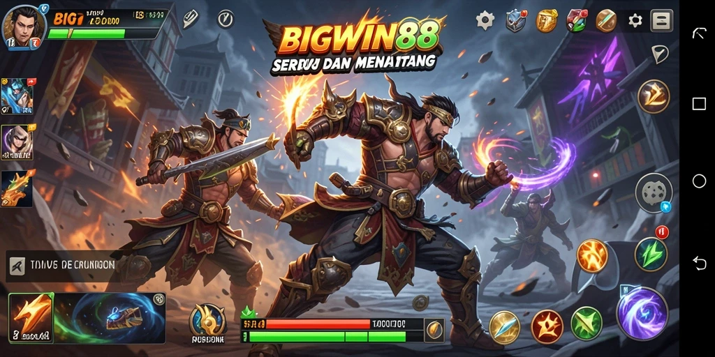 Screenshot menunjukkan aksi pertarungan seru di BIGWIN88.