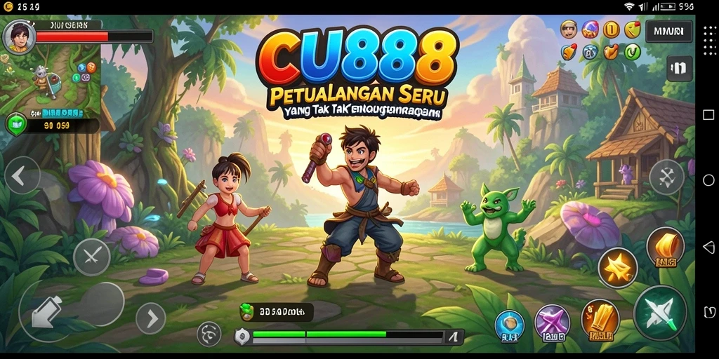 Screenshot gameplay CU888 menampilkan aksi seru di dunia petualangan.