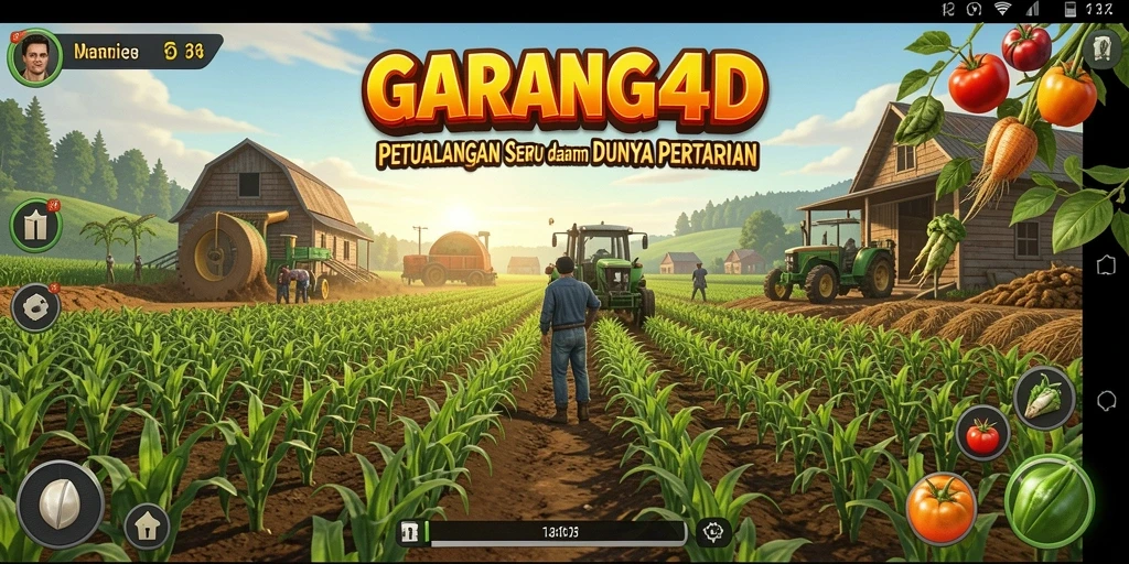 Screenshot yang menunjukkan gameplay menarik dari GARANG4D saat bercocok tanam.