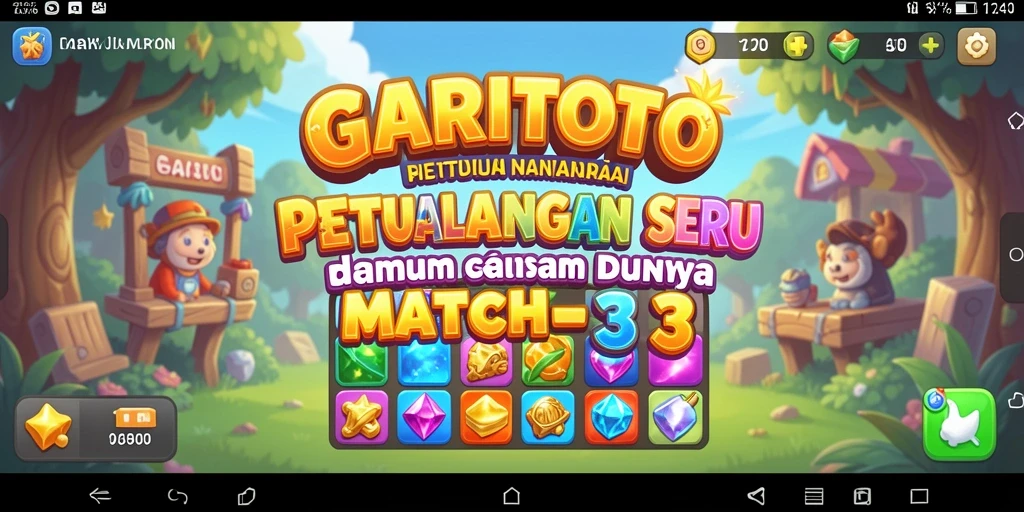 Tangkapan layar gameplay GARITOTO dengan momen mencocokkan objek.