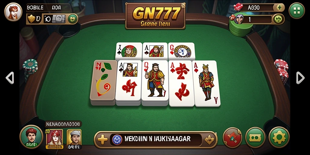 Tampilan gameplay seru dalam game Domino GN777.