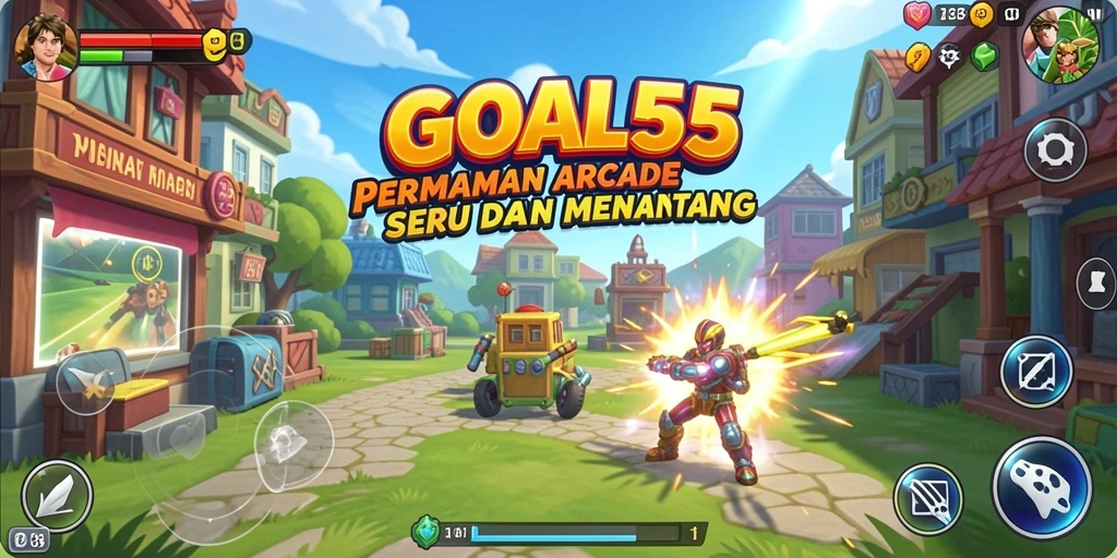 Tangkapan layar menunjukkan gameplay seru dan menantang dari GOAL55.
