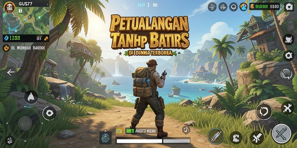 Screenshot GUS77 menampilkan eksplorasi dunia terbuka yang menakjubkan dan dinamis.