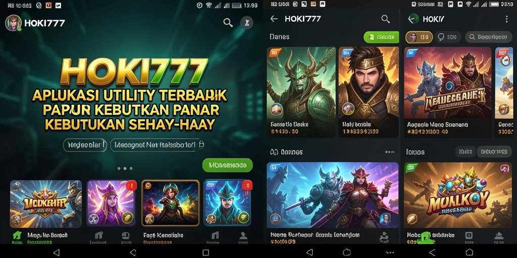 Tampilan utama HOKI777 menampilkan fitur-fitur Utility yang berguna.