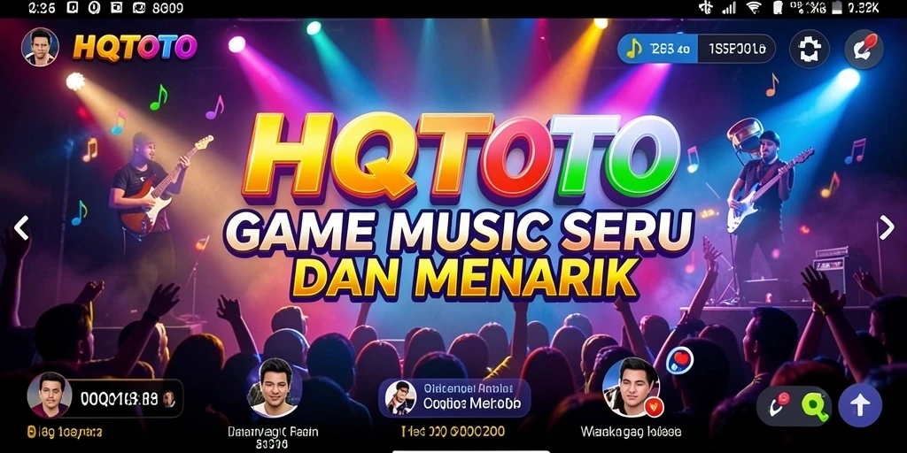 Tampilan screenshot HQTOTO dengan gameplay menarik dan beragam musik.