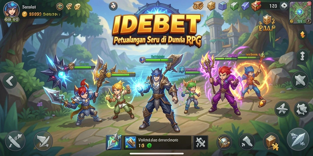 Gameplay RPG yang menarik dengan pertempuran seru.
