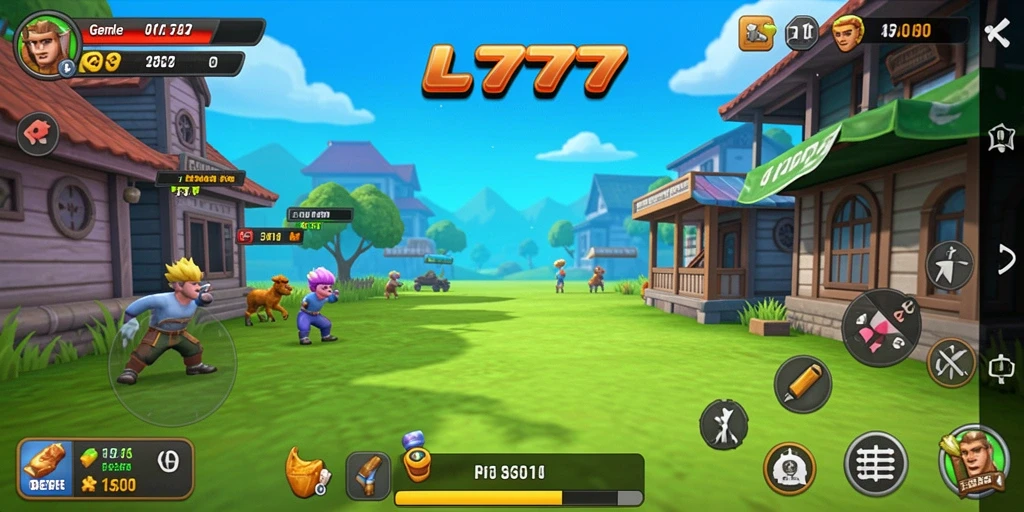 Tampilan gameplay L777 yang menarik dengan elemen Idle yang menenangkan.