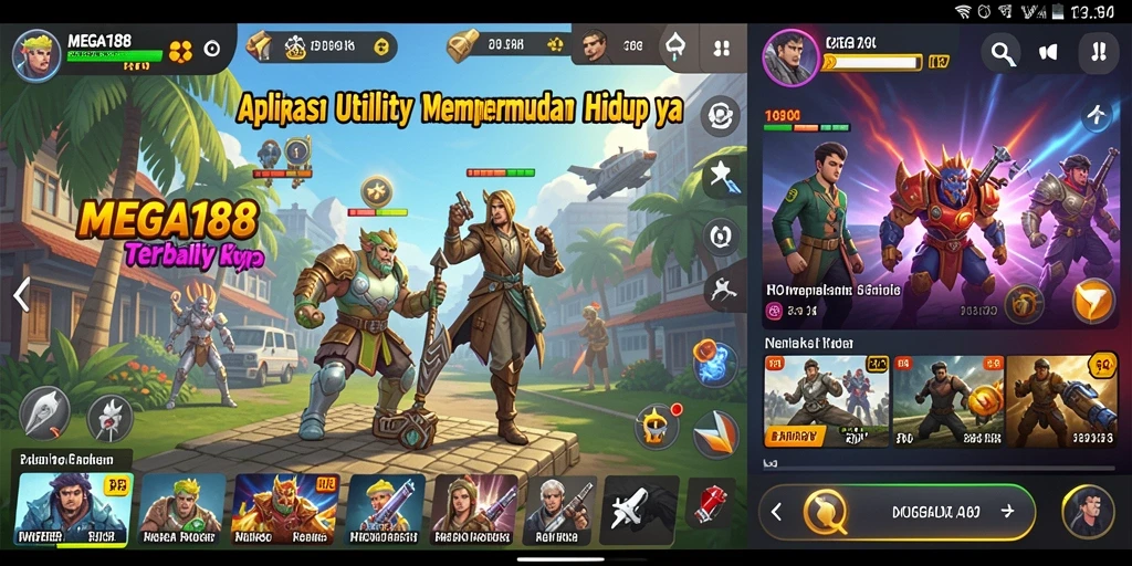 Tampilan utama MEGA188 yang menunjukkan berbagai fitur Utility.