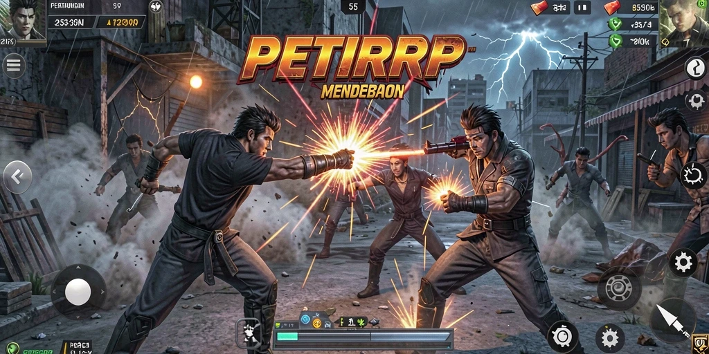 Gameplay seru dan mendebarkan dalam setiap pertarungan.