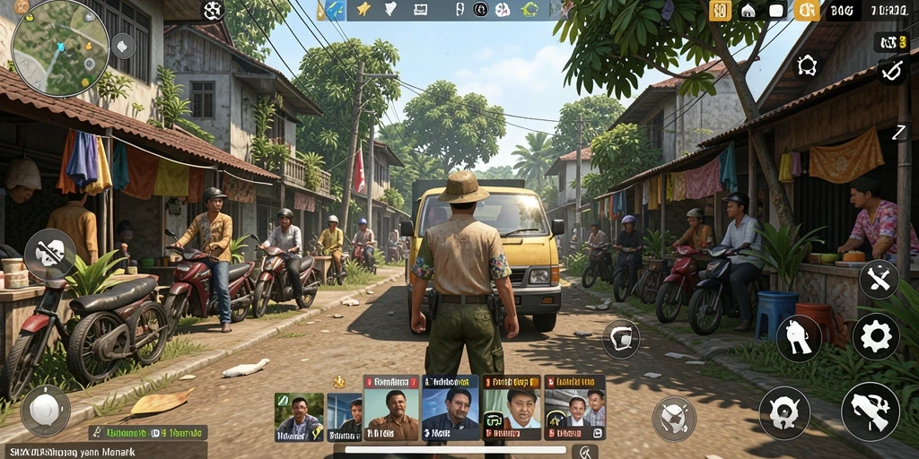 Tampilan gameplay menarik dari RAKYATJP yang menggambarkan kehidupan virtual.