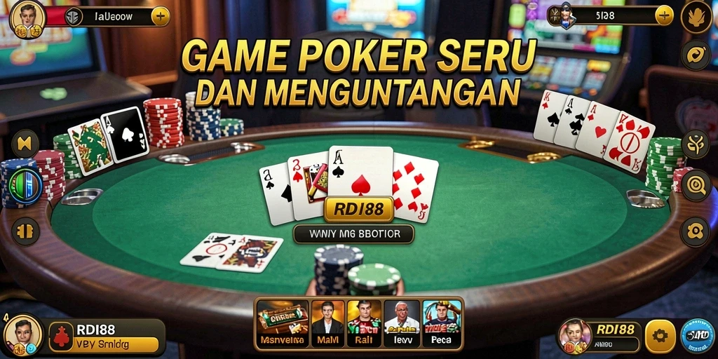 Tampilan screenshot RDI88 menampilkan aksi seru permainan Poker.