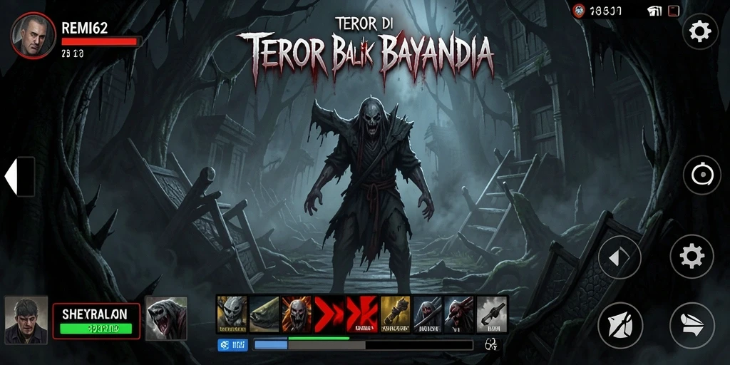 Screenshot gameplay REMI62 dengan suasana yang mencekam dan menegangkan.