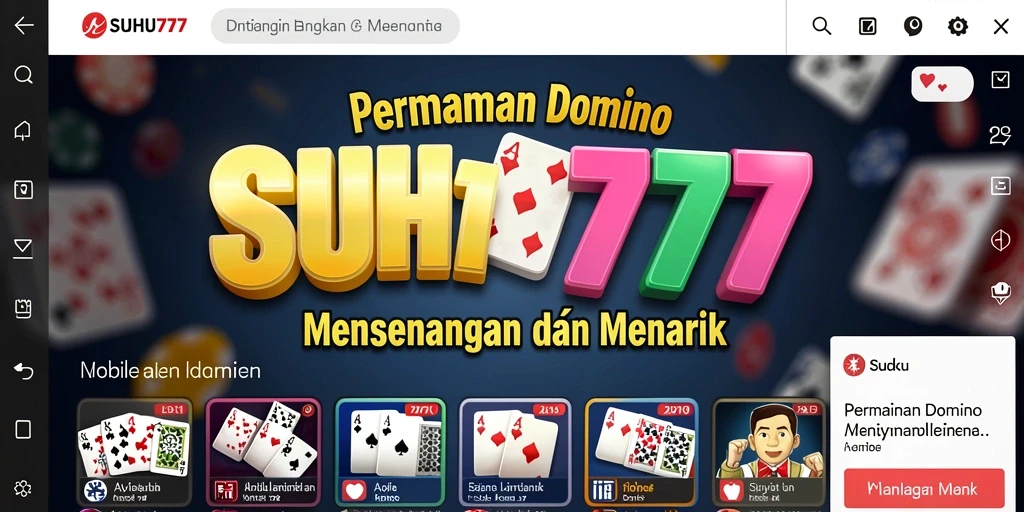 Screenshot gameplay menunjukkan keseruan bermain Domino di SUHU777.
