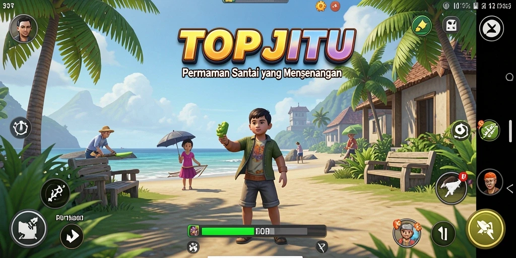 Gameplay menyenangkan dari TOPJITU yang menarik dan mudah dimainkan.