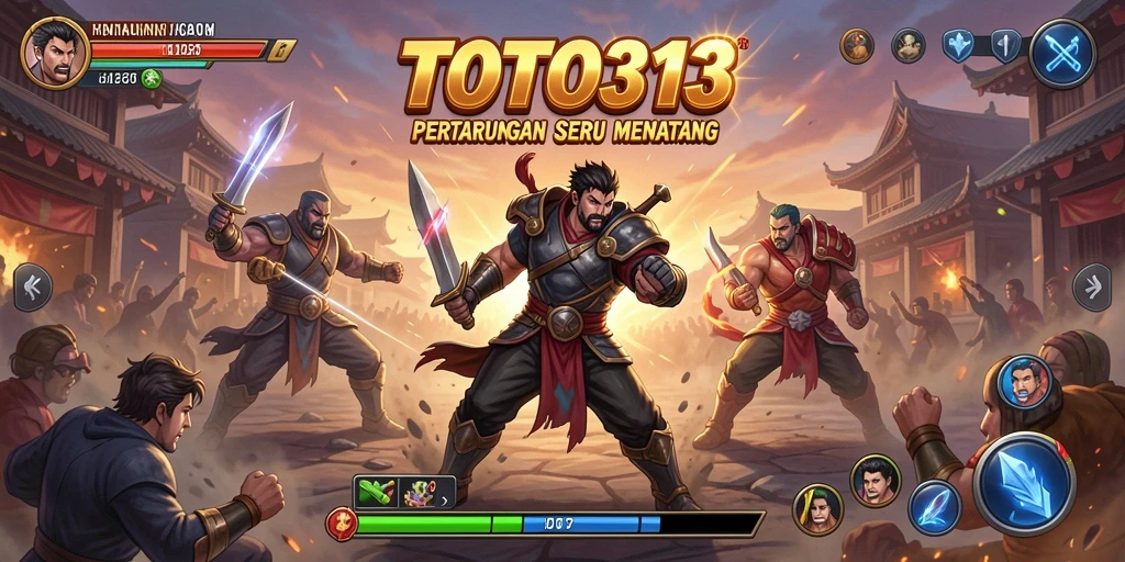 Tampilan gameplay TOTO313 yang intens saat bertarung.